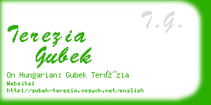 terezia gubek business card